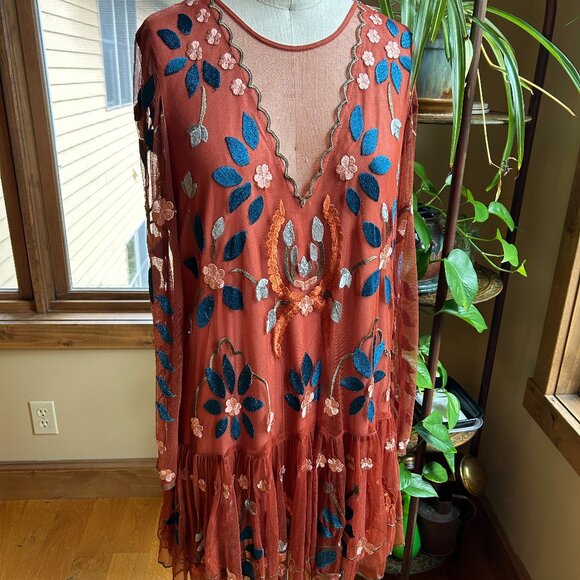 Free People “Hearts Are Wild” Mini Dress (NWOT) - Picture 3 of 13